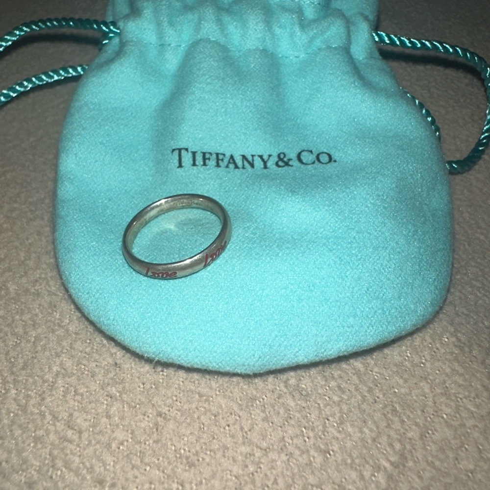 tiffany engraved love ring